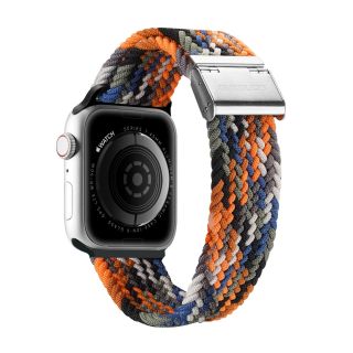 DuxDucis Strap Mixture II Apple Watch 45mm / 44mm / 42mm / Ultra 49mm textil szíj - fekete/narancssárga