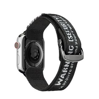 DuxDucis Strap Outdoor Apple Watch 45mm / 44mm / 42mm / Ultra 49mm textil szíj - fekete/ezüst