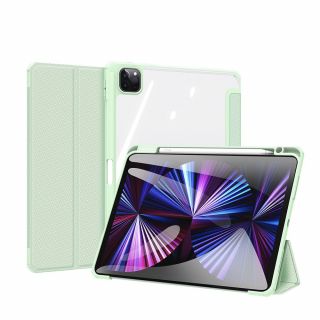 DuxDucis Toby iPad Pro 11" (2021) kinyitható bőr tok ceruzatartóval - zöld