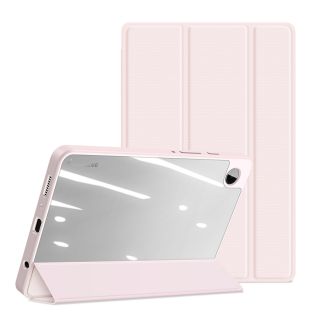 Dux Ducis Toby Samsung Galaxy Tab S9 FE kinyitható bőr tok ceruzatartóval - rózsaszín