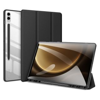 Dux Ducis Toby Samsung Galaxy Tab S9 FE+ Plus kinyitható bőr tok ceruzatartóval - fekete