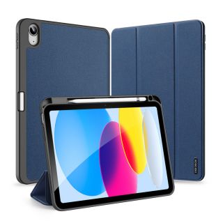 DuxDucis Copa iPad 10,9" (2022) kinyitható bőr tok ceruzatartóval - kék