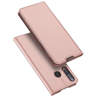 DuxDucis Skin Pro Huawei P40 Lite E kinyitható bőr tok - rózsaszín
