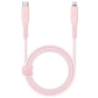 Energea Flow C94 Lightning - USB-C kábel 60W 3A PD 1,5m - rózsaszín