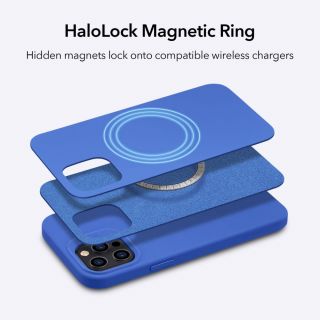 ESR Cloud Halolock iPhone 12 / 12 Pro mágneses szilikon tok - kék