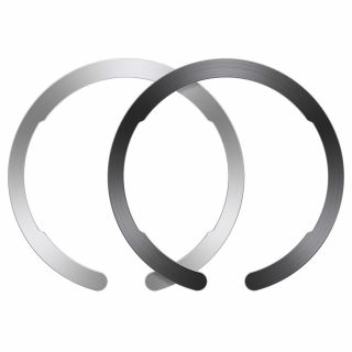 ESR HaloLock MagSafe univerzális fémgyűrű - ezüst+fekete