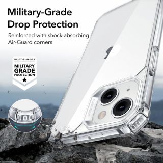 ESR Air Armor iPhone 14 / 13 ütésálló hátlap tok - átlátszó