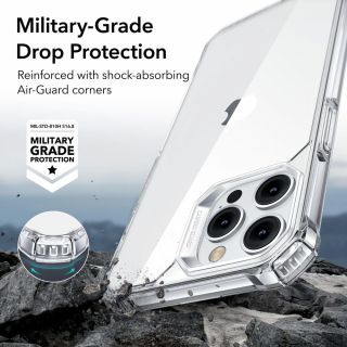 ESR Air Armor iPhone 14 Pro ütésálló hátlap tok - átlátszó