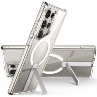 ESR FlickStand Boost HaloLock MagSafe Samsung Galaxy S24 Ultra kemény hátlap tok kitámasztóval - átlátszó