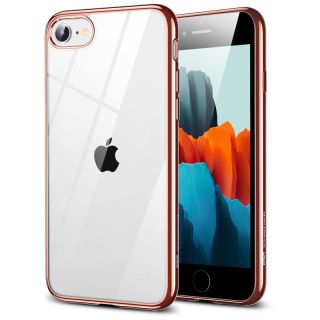 ESR Halo iPhone SE (2022/2020) / 8 / 7 szilikon hátlap tok - átlátszó/rózsaszín