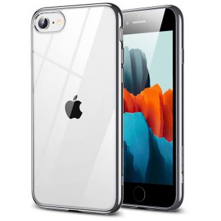 ESR Halo iPhone SE (2022/2020) / 8 / 7 szilikon hátlap tok - átlátszó/ezüst