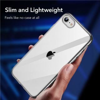 ESR Halo iPhone SE (2022/2020) / 8 / 7 szilikon hátlap tok - átlátszó/ezüst