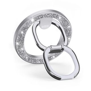 ESR HaloLock MagSafe ujjtartó gyűrű és kitámasztó - ezüst csillogós