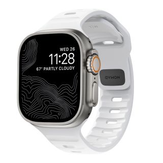 Nomad Sport Apple Watch 46mm / 45mm / 44mm / Ultra 49mm szilikon szíj - fehér