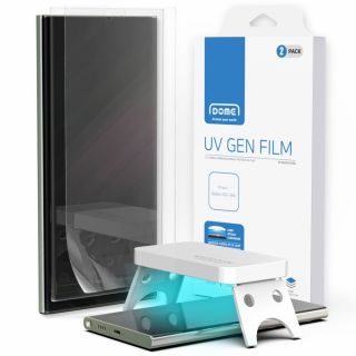 Whitestone Dome UV Gen Film Samsung Galaxy S23 Ultra kijelzővédő fólia 2db + UV lámpa