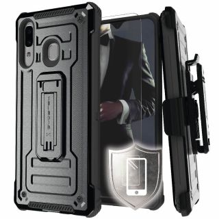 Ghostek Iron Armor 2 Samsung Galaxy A20/A30/A30s/A50/A50s ütésálló hátlap tok + kijelzővédő üveg - fekete