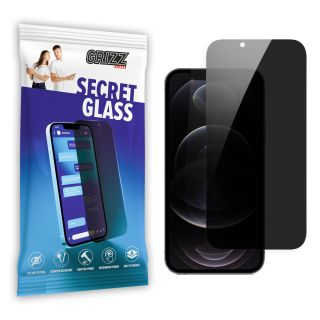 GrizzGlass SecretGlass iPhone 12 betekintésgátló kijelzővédő üvegfólia