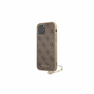 Guess Charms Collection iPhone 12 Pro Max kemény tok - barna