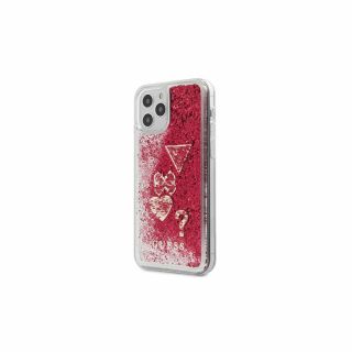 Guess Glitter Charms iPhone 12 mini kemény tok - piros