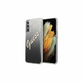 Guess Glitter Gradient Samsung Galaxy S21+ Plus kemény hátlap tok - fekete
