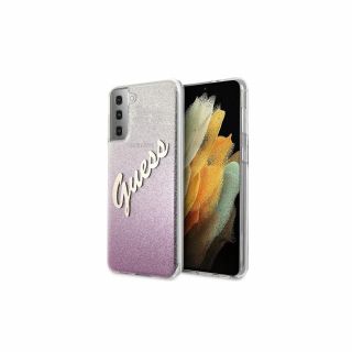 Guess Glitter Gradient Samsung Galaxy S21+ Plus kemény hátlap tok - rózsaszín