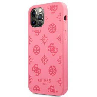 Guess Peony GUHCP12LLSPEFU iPhone 12 Pro Max szilikon hátlap tok - rózsaszín