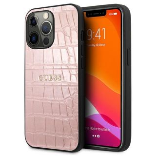Guess GUHCP13LPCRBPI iPhone 13 Pro bőr hátlap tok - rózsaszín