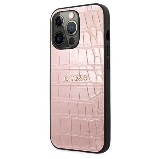 Guess GUHCP13LPCRBPI iPhone 13 Pro bőr hátlap tok - rózsaszín