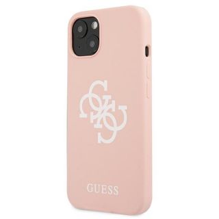 Guess GUHCP13SLS4GWPI iPhone 13 mini szilikon hátlap tok - rózsaszín