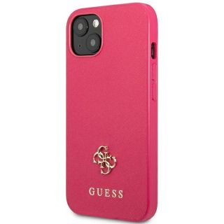 Guess Saffiano 4G GUHCP13SPS4MF iPhone 13 mini bőr hátlap tok - rózsaszín
