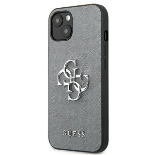 Guess Saffiano 4G GUHCP13SSA4GSGR iPhone 13 mini bőr hátlap tok - szürke