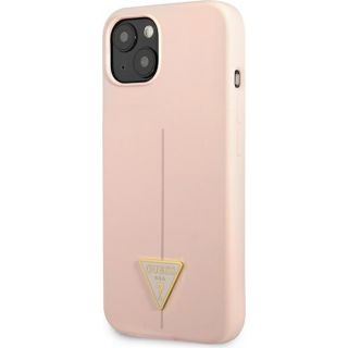 Guess Triangle GUHCP13SSLTGP iPhone 13 mini szilikon hátlap tok - rózsaszín