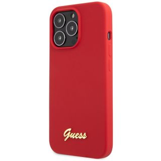 Guess GUHCP13XLSLMGRE iPhone 13 Pro Max szilikon hátlap tok - piros
