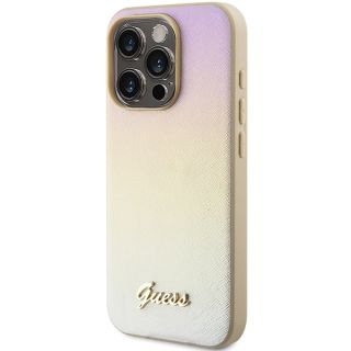 Guess GUHCP14LPSAIRSD iPhone 14 Pro bőr hátlap tok - arany