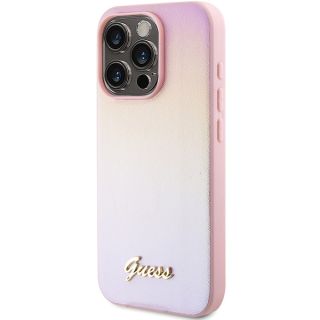 Guess GUHCP14LPSAIRSP iPhone 14 Pro bőr hátlap tok - rózsaszín