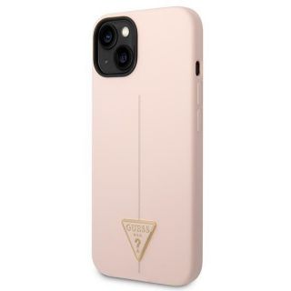 Guess Triangle GUHCP14SSLTGP iPhone 14 szilikon hátlap tok - rózsaszín