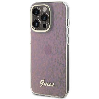 Guess GUHCP15LHDECMP iPhone 15 Pro kemény hátlap tok - irizáló/rózsaszín