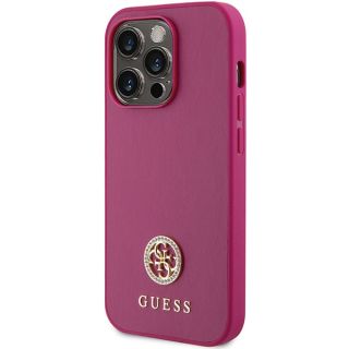 Guess GUHCP15LPS4DGPP iPhone 15 Pro szilikon hátlap tok - rózsaszín