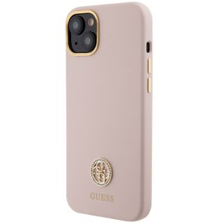 Guess GUHCP15M4DGPP iPhone 15 Plus szilikon hátlap tok - rózsaszín