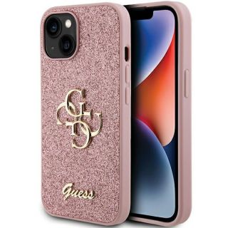 Guess GUHCP15MHG4SGP iPhone 14 Plus / 15 Plus szilikon hátlap tok - rózsaszín