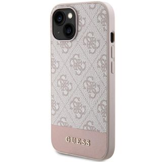 Guess GUHCP15SG4GLPI iPhone 13 / 14 / 15 bőr hátlap tok - rózsaszín