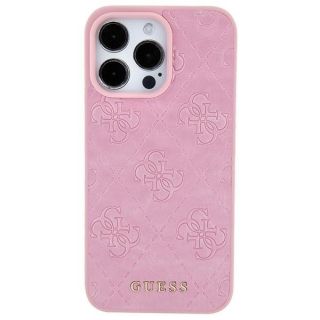 Guess GUHCP15SP4EPMP iPhone 15 bőr hátlap tok - rózsaszín