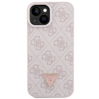 Guess GUHCP15SP4TDSCPP iPhone 15 bőr hátlap tok + nyakpánt - rózsaszín