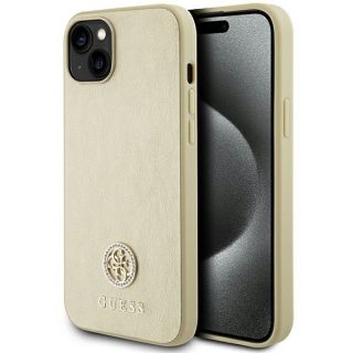 Guess GUHCP15SPS4DGPD iPhone 15 bőr hátlap tok - arany