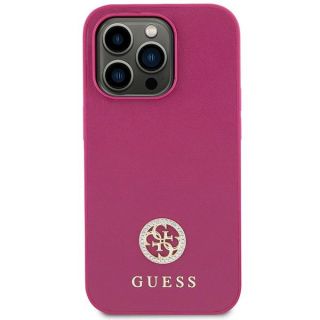 Guess GUHCP15SPS4DGPP iPhone 15 szilikon hátlap tok - rózsaszín