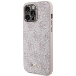 Guess GUHCP15XG4GFPI iPhone 15 Pro Max bőr hátlap tok - rózsaszín