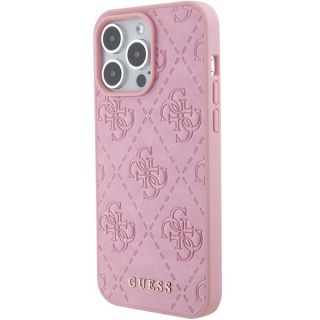 Guess GUHCP15XP4EPMP iPhone 15 Pro Max bőr hátlap tok - rózsaszín