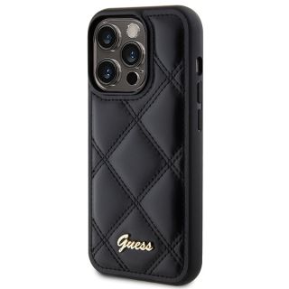 Guess GUHCP15XPSQSQSK iPhone 15 Pro Max bőr hátlap tok - fekete