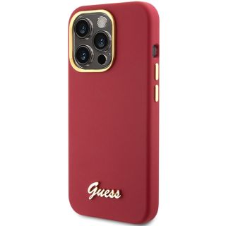 Guess GUHCP15XSMBSLM iPhone 15 Pro Max szilikon hátlap tok - piros