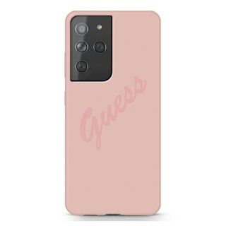 Guess GUHCS21LLSVSPI Samsung Galaxy S21 Ultra kemény hátlap tok - rózsaszín